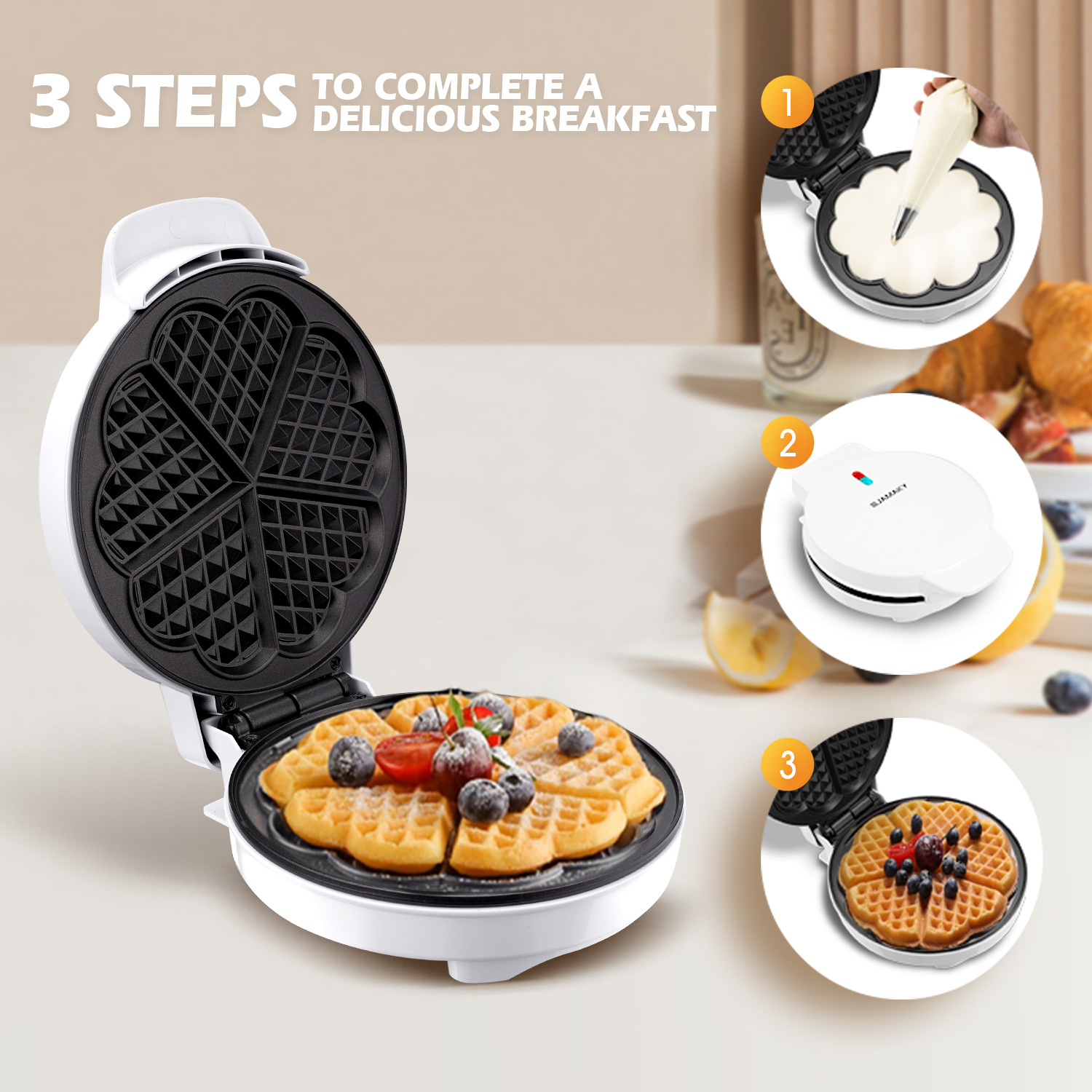 Breakfast Waffle Molds Egg Cak - Donut Maker Mini ulasan dan harga