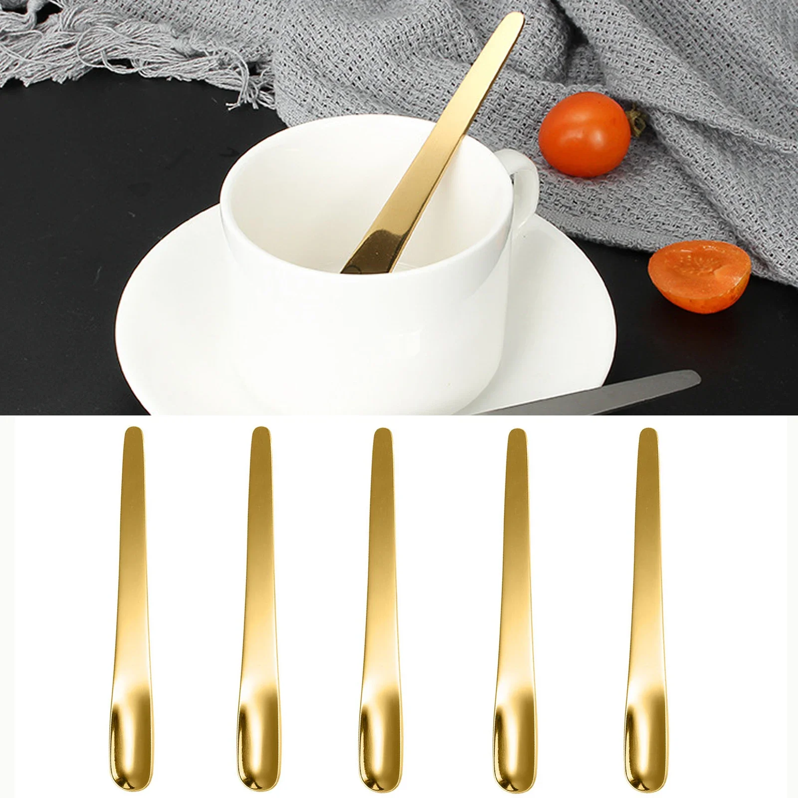 5PCS Coffee Spoon Stainless St - Kitchen Appliances Integrated ulasan dan harga